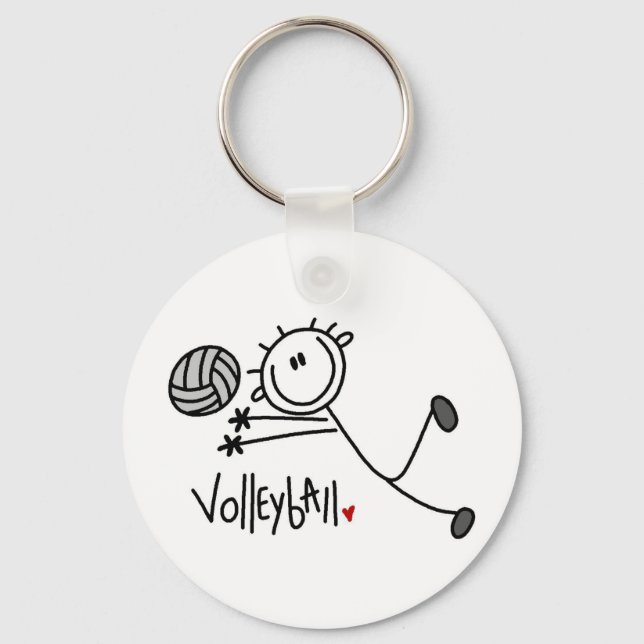 Porte-clés Volley-ball de base à bascule masculin (Recto)