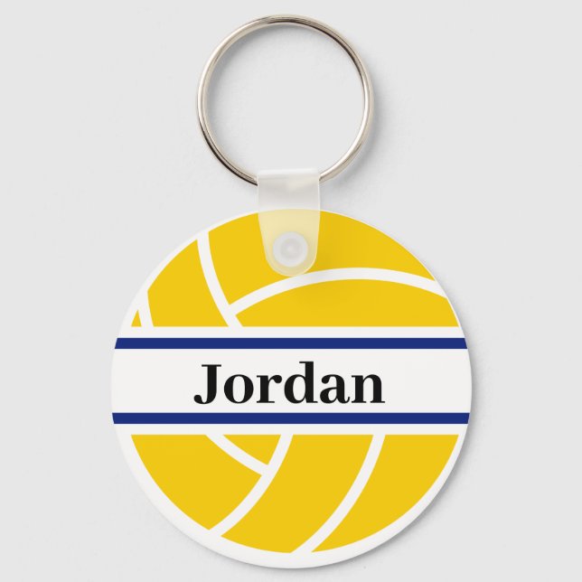 Porte-clés Volley-ball de nom personnalisé (Recto)