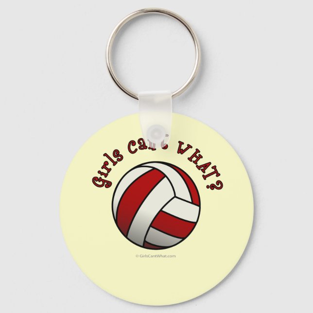 Porte-clés Volley-ball rouge (Recto)