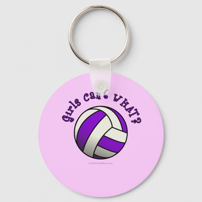 Porte-clés Volley-ball violet (Recto)