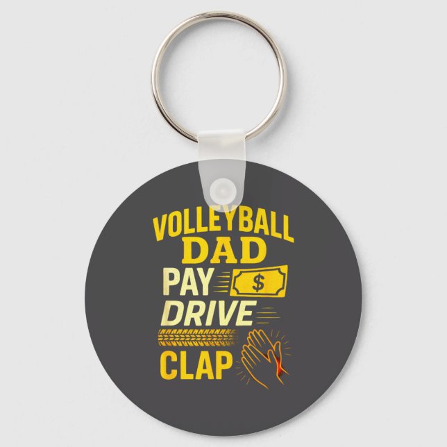 Porte-clés Volleyball Dad - Funny Proud Father Player  (Recto)