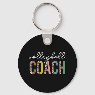 Porte-clés Volleyball Maman Leopard Volleyball Coach Équipe C