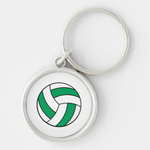 Porte-clés volleyball vert et blanc