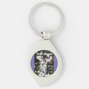 Porte-clés Vos anges sont toujours avec vous Floral Angel
