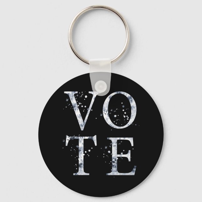 Porte-clés Vote Bleu Rustique (Recto)