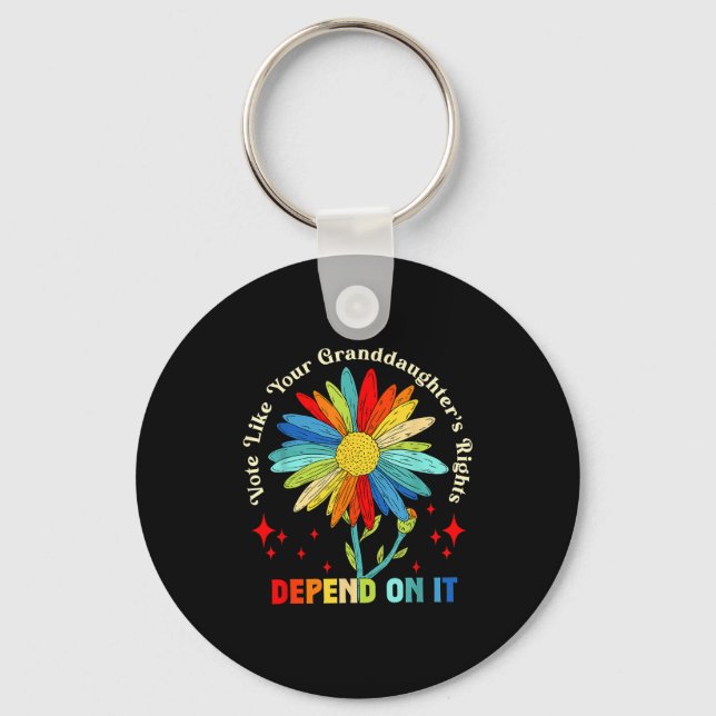 Porte-clés Vote Like Your Granddaughter's Rights Depend On It (Recto)