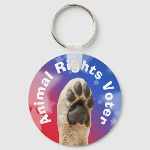 Porte-clés Voter pour les droits des animaux