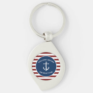 Porte-clés Votre Ancre de nom de bateau