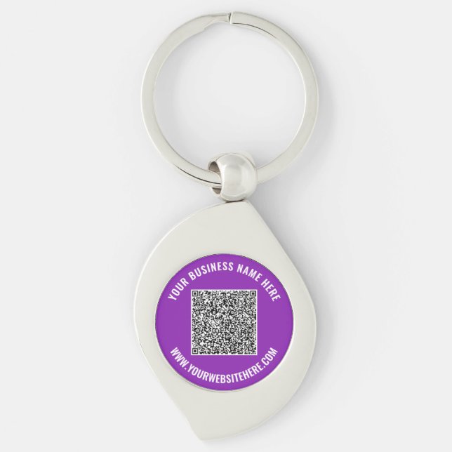Porte-clés Votre code QR et votre Porte - clé de texte person (Devant)