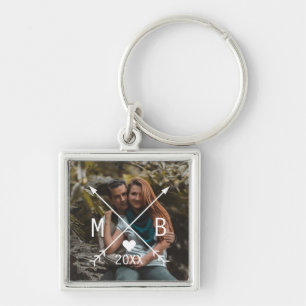 Porte-clés Votre élégant classe Amour Personnalisé Cœur Flèch