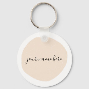 Porte-clés Votre logo d'entreprise rose brosse