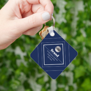 Porte-clés Votre logo et design moderne personnalisable Ble