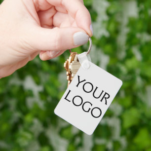 Porte-clés Votre logo ici social media aquarelle nom