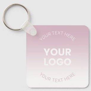 Porte-clés Votre logo   Moderne Dusty Rose & Blanc Ombre