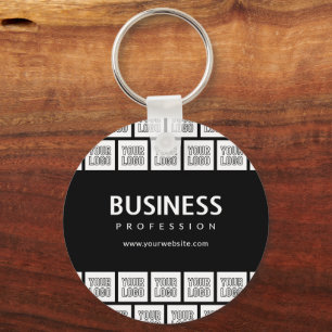 Porte-clés Votre logo Motif et nom commercial modifiable
