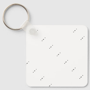 Porte-clés Votre Motif de nom d'entreprise   Noir et blanc