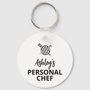 Porte-clés Votre NOM Chef personnel, clé grill c, Personnalis