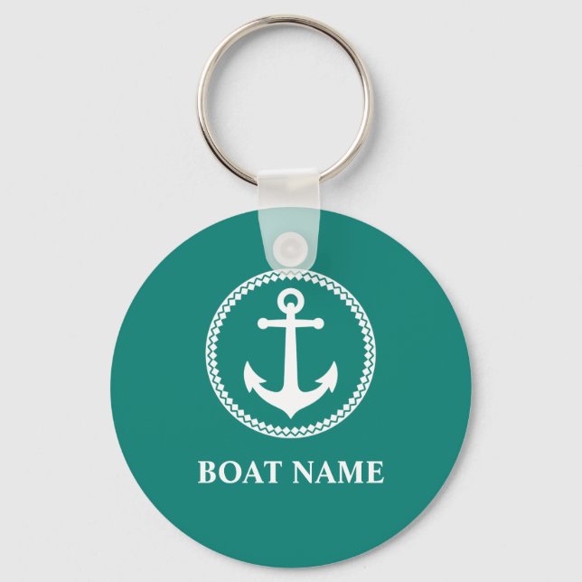 Porte-clés Votre nom de bateau Sea Ancre sa0a (Recto)