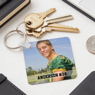 Porte-clés Votre photo personnalisée de football ou votre spo
