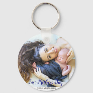 Porte-clés Votre premier Mother's Day avec photo personnalisé