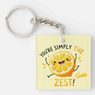Porte-clés Vous êtes simplement le Zest" Citron design