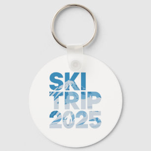 Porte-clés Voyage à ski 2025 Hommes Femmes Drôle de ski 1