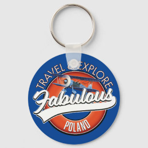 Porte-clés voyage explorer fabuleux logo Pologne