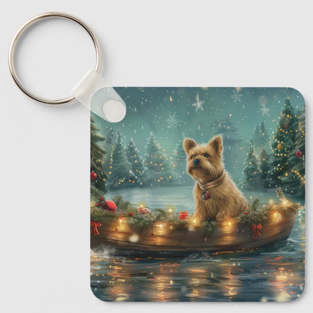 Porte-clés Voyage festif de Noël de Cairn Terrier (Recto)