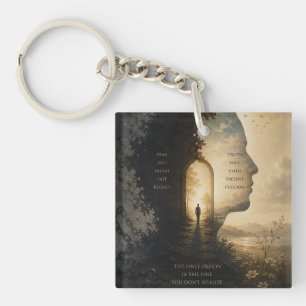 Porte-clés Voyage Inspiration Flasque La Foi Surmonte la Pe