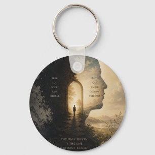 Porte-clés Voyage Inspiration Flasque La Foi Surmonte la Pe