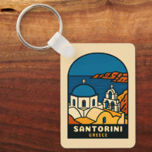 Voyage Vintage Santorin Grèce Bord de Mer Rétro