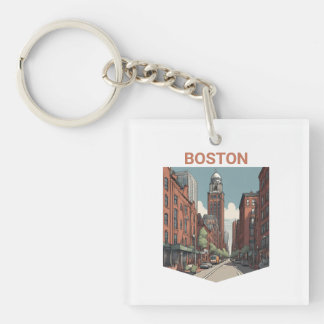 Porte-clés Voyageur Boston Une Idée Cadeau Délicieux
