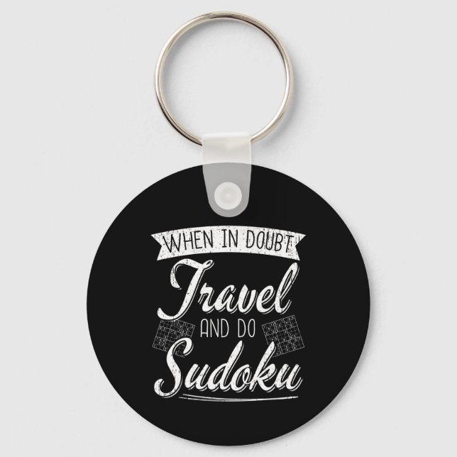 Porte-clés Voyageur du monde Sudoku Puzzle Lover (Recto)