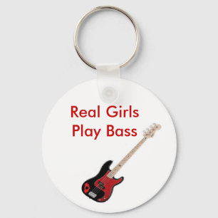 Porte-clés Vrai porte - clé de basse de jeu de filles