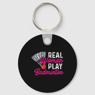 Porte-clés Vraie femme joue badminton joueur de badminton vol