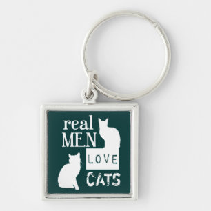 Porte-clés Vrais chats d'amour d'hommes (disponibles dans
