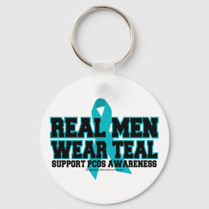 Porte-clés Vrais vêtements pour hommes Teal de PCOS