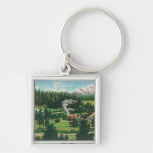 Porte-clés Vue aérienne de la boucle Cantara, Sacramento