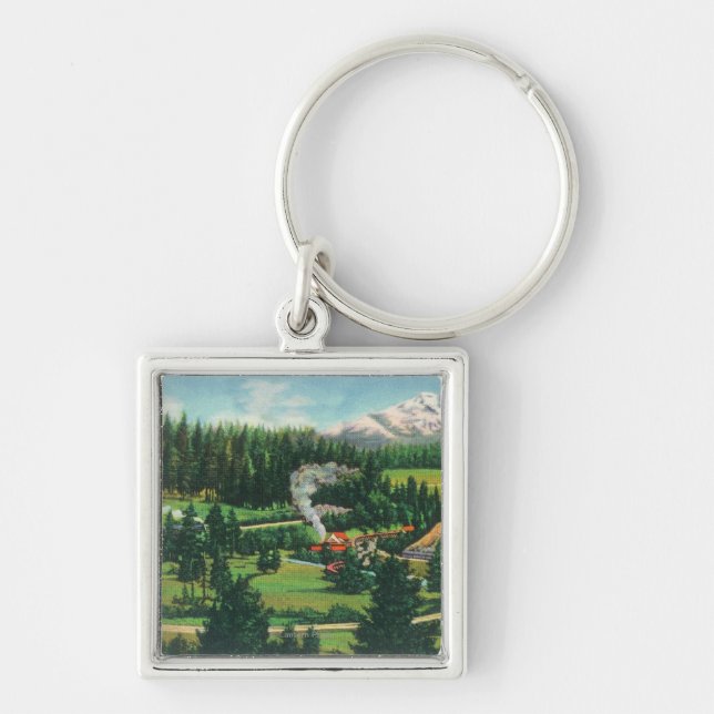 Porte-clés Vue aérienne de la boucle Cantara, Sacramento (Devant)
