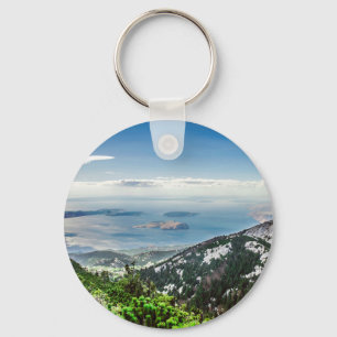 Porte-clés Vue de la mer depuis les montagnes