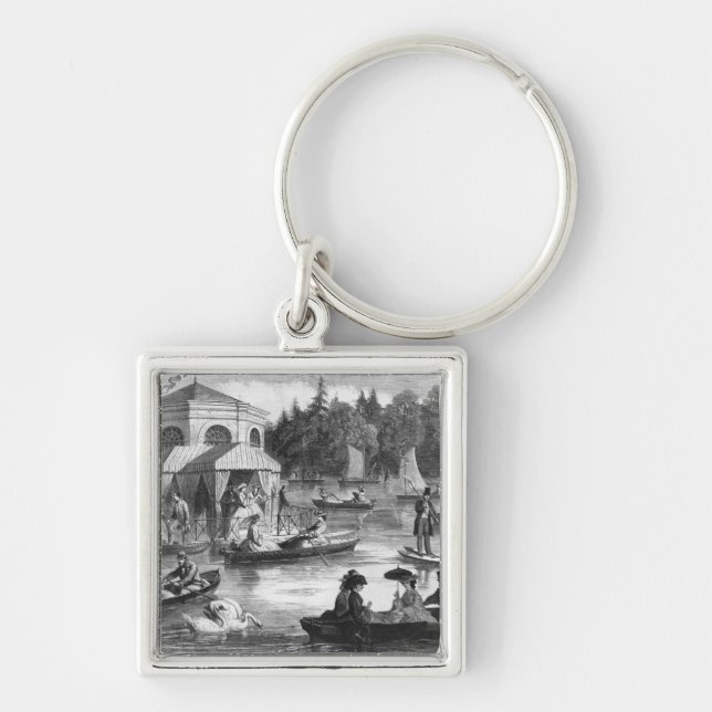 Porte-clés Vue de l'étang de la cour à Fontainebleau (Devant)