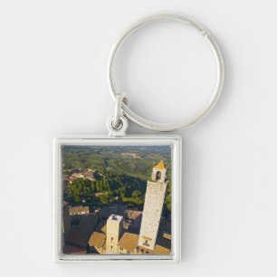 Porte-clés Vue depuis la tour, San Gimignano, Sienne, Toscane