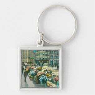Porte-clés Vue des fournisseurs de fleurs de rue