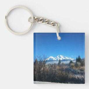 Porte-clés Vue d'hiver à Mount Shasta, CA