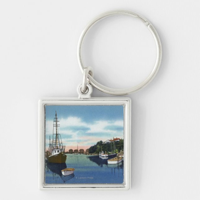 Porte-clés Vue du port, vignoble de Martha (Devant)