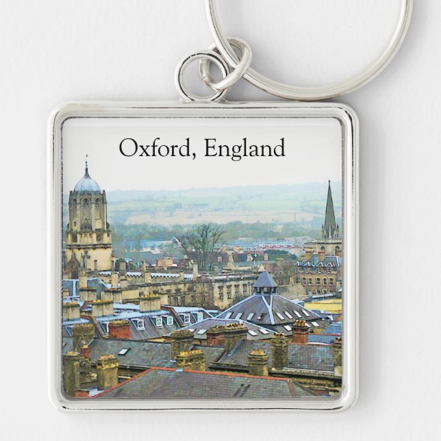 Porte-clés Vue fantastique, Oxford, Angleterre, toit #1 (Devant)