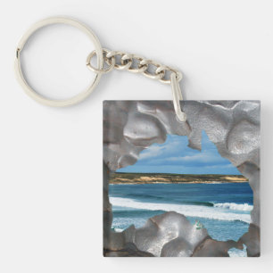 Porte-clés Vue Sur La Plage Sur Une Carte Australienne :