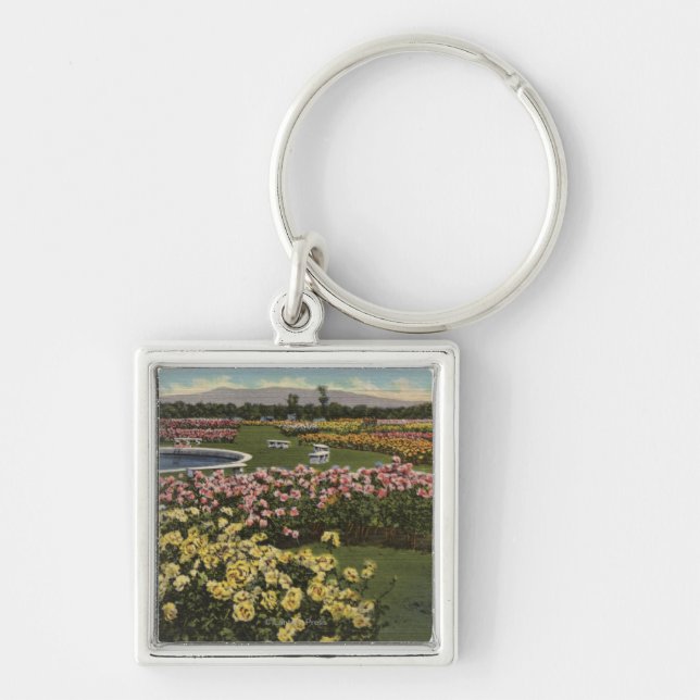 Porte-clés Vue sur le jardin des Roses municipaux (Devant)