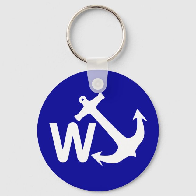 Porte-clés W Ancre Wanchor Joke Drôle cadeau (Recto)
