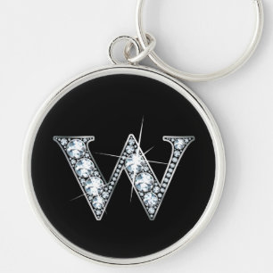 Porte-clés "W" Diamond Bling Keychain